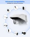 Protector universal para cámara de seguridad, protección contra el sol y la lluvia, ABS, para cámaras de vigilancia CCTV tipo domo/bala (blanco)