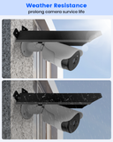 Cubierta protectora universal de metal para techo, para cámaras de seguridad tipo bala y domo (negra)