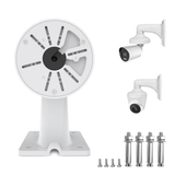Soporte de pared para cámara de seguridad con caja de conexiones, soporte metálico para CCTV de exterior/interior con gestión de cables, montaje universal para cámaras de vigilancia.