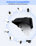 Protector universal para cámara de seguridad, resistente al sol y a la lluvia, ABS, para cámaras de vigilancia CCTV tipo domo/bala (negro)