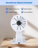 Soporte de pared para cámara de seguridad con caja de conexiones, soporte metálico para CCTV de exterior/interior con gestión de cables, montaje universal para cámaras de vigilancia.