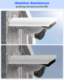 Cubierta protectora universal de metal para techo, para cámaras de seguridad tipo bala y domo (blanca)