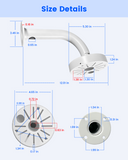 【KU-DS-1273ZJ-140】 Soporte de pared de aleación de aluminio para cámaras de seguridad domo IP (blanco)