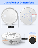Universal Security Camera Junction Box, Metal Base Junction Box 1 Pack, Durable Aluminum, Cable Concealment, Wide Compatibility, Large Cable Space, Cable Protection
