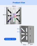 Soporte universal de montaje en poste vertical para cámaras de seguridad, adaptador de esquina de acero inoxidable con 4 presillas, soporte metálico para cámaras CCTV.