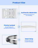 Soporte universal de montaje en poste vertical para cámaras de seguridad, adaptador de esquina de acero inoxidable con 4 presillas, soporte metálico para cámaras de vigilancia CCTV.