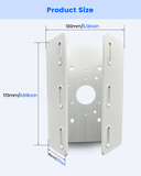 Soporte universal de montaje en poste vertical para cámaras de seguridad, adaptador de montaje en esquina de acero inoxidable con 6 presillas, soportes de montaje para cámaras de vigilancia CCTV.