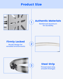 Soporte universal de montaje en poste vertical para cámaras de seguridad, adaptador de esquina de acero inoxidable con 4 presillas, soporte metálico para cámaras CCTV.