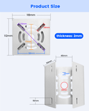 Soporte universal de montaje en poste vertical para cámaras de seguridad, adaptador de esquina de acero inoxidable con 4 presillas, soporte metálico para cámaras de vigilancia CCTV.