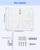 Soporte universal de montaje en poste vertical para cámaras de seguridad, adaptador de esquina de acero inoxidable con 4 presillas, soporte metálico para cámaras CCTV.