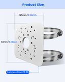 Soporte universal de montaje vertical para cámaras de seguridad, adaptador de montaje en esquina de acero inoxidable con 4 presillas, soportes para cámaras de vigilancia CCTV.