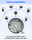 【KU-DS-1280ZJ-DM21 】Soporte universal de aluminio para caja de conexiones de cámaras CCTV tipo domo y torreta HIK, protección IP66 para cables ocultos en exteriores.