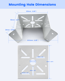 【KU-PFB203W】Soporte de montaje en pared impermeable, brazo de aleación de aluminio para cámaras domo IP, compatible con HDW4433C-A, HDBW4431R-ZS, HDBW4431R-S, HDBW4431R-AS y series relacionadas