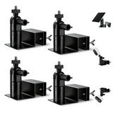 Security Camera Gutter Mount, 360° Adjustable No-Drill Clamp Bracket for Bullet & Dome Cameras, Weatherproof Outdoor Surveillance Camera Holder