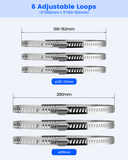 Soporte universal de montaje en poste vertical para cámaras de seguridad, adaptador de montaje en esquina de acero inoxidable con 6 presillas, soportes de montaje para cámaras de vigilancia CCTV.