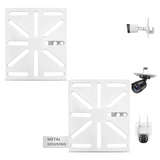 Soporte universal de montaje en poste vertical para cámaras de seguridad, adaptador de esquina de acero inoxidable con 4 presillas, soporte metálico para cámaras CCTV.