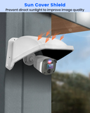 Protector universal para cámara de seguridad, protección contra el sol y la lluvia, ABS, para cámaras de vigilancia CCTV tipo domo/bala (blanco)