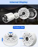 Caja de conexiones universal para cámaras, soporte metálico para cámaras tipo bala, domo y PTZ. Ocultación de cables impermeable para sistemas de seguridad en interiores y exteriores.