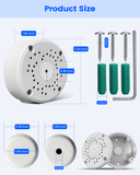 Caja de conexiones universal para cámaras de seguridad tipo bala, base de soporte de metal para cámaras IP y CCTV, caja de conexiones impermeable para cables ocultos.