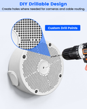 Security Camera Junction Box, IP65 Waterproof Outdoor ABS Enclosure for Bullet, Dome, PTZ Cameras, Camera Wiring & Concealment Boxes for Wall and Ceiling Installation