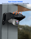 Protector universal para cámara de seguridad, resistente al sol y a la lluvia, ABS, para cámaras de vigilancia CCTV tipo domo/bala (negro)