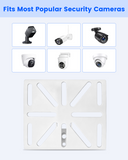 Soporte universal de montaje en poste vertical para cámaras de seguridad, adaptador de esquina de acero inoxidable con 4 presillas, soporte metálico para cámaras CCTV.