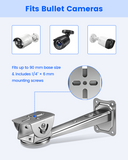 Security Camera Mount Bracket, Adjustable Wall Mount for Outdoor Bullet Cameras, Adjustable Angle, Heavy Duty Steel, Wide Compatibility, Weatherproof Design, Rust Resistant, Easy Installation