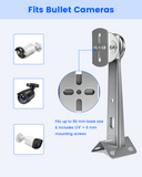 Adjustable 304 Stainless Steel Security Camera Corner Mounting Bracket, V-Shaped Base, Adjustable Angle, Heavy Duty Steel, Wide Compatibility, Weatherproof Design
