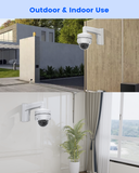 【KU-DS-1273ZJ-140】 Soporte de pared de aleación de aluminio para cámaras de seguridad domo IP (blanco)