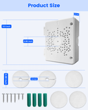 Caja de conexiones de seguridad ABS para cámaras PTZ, soporte de montaje exterior impermeable IP65 con ocultación de cables.