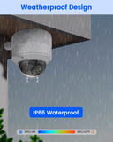 【KU-DS-1280ZJ-DM8】 Caja de conexiones metálica para cámara de seguridad, base de montaje impermeable IP66 para cámaras IP domo HIK, cajas de ocultación de cables