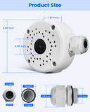 Caja de conexiones metálica universal para cámaras tipo bala, soporte de montaje CCTV impermeable IP66 para cámaras de seguridad IP.