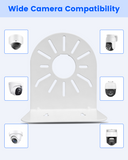 【KU-PFB203W】Soporte de montaje en pared impermeable, brazo de aleación de aluminio para cámaras domo IP, compatible con HDW4433C-A, HDBW4431R-ZS, HDBW4431R-S, HDBW4431R-AS y series relacionadas