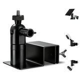 Security Camera Gutter Mount, 360° Adjustable No-Drill Clamp Bracket for Bullet & Dome Cameras, Weatherproof Outdoor Surveillance Camera Holder