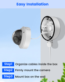 【KU-DS-1280ZJ-DM21 】Soporte universal de aluminio para caja de conexiones de cámaras CCTV tipo domo y torreta HIK, protección IP66 para cables ocultos en exteriores.