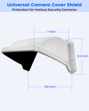 Protector universal para cámara de seguridad, protección contra el sol y la lluvia, ABS, para cámaras de vigilancia CCTV tipo domo/bala (blanco)
