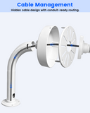 【KU-DS-1273ZJ-140】 Soporte de pared de aleación de aluminio para cámaras de seguridad domo IP (blanco)