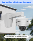 【KU-DS-1273ZJ-140】 Soporte de pared de aleación de aluminio para cámaras de seguridad domo IP (blanco)