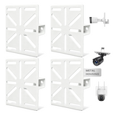Soporte universal de montaje en poste vertical para cámaras de seguridad, adaptador de esquina de acero inoxidable con 4 presillas, soporte metálico para cámaras CCTV.