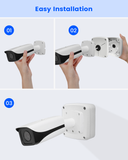 【KU-PFA122 】Caja de conexiones de aluminio para cámaras IP tipo bala DAH, soporte de montaje impermeable con ocultación de cables, color blanco