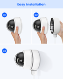 【KU-DS-1280ZJ-DM18】 Soporte de montaje en caja de conexiones metálica impermeable para cámaras de seguridad IP domo HIK, color blanco