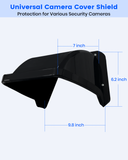Protector universal para cámara de seguridad, resistente al sol y a la lluvia, ABS, para cámaras de vigilancia CCTV tipo domo/bala (negro)