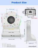 【KU-PFB203W】Metal Security Camera Wall Mount Bracket for Dah Dome Cameras, Durable Aluminum, Cable Management, Weather Resistant, Fits Dahua Dome, Easy Installation, Secure Mounting