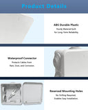 Caja de conexiones eléctricas universal, resistente al agua y al polvo, IP65, carcasa de plástico ABS, cable oculto para montaje en pared exterior, blanca, 85 × 85 × 45 mm