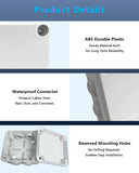 Caja de conexiones eléctricas universal, resistente al agua y al polvo, IP65, carcasa de plástico ABS, cable oculto para montaje en pared exterior, blanca, 110 × 110 × 65 mm