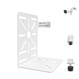 Security Camera Wall Mount Bracket, Heavy Duty L-Shaped Metal Camera Mount for Dome Bullet PTZ Cameras, Rust Resistant Indoor Outdoor Surveillance Bracket