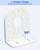 【KU-PFB203W】Soporte de montaje en pared impermeable, brazo de aleación de aluminio para cámaras domo IP, compatible con HDW4433C-A, HDBW4431R-ZS, HDBW4431R-S, HDBW4431R-AS y series relacionadas