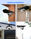 Cubierta protectora universal de metal para techo, para cámaras de seguridad tipo bala y domo (negra)