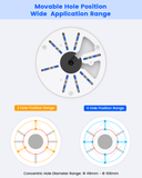 Soporte de pared para cámara de seguridad con caja de conexiones, soporte metálico para CCTV de exterior/interior con gestión de cables, montaje universal para cámaras de vigilancia.