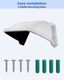 Protector universal para cámara de seguridad, protección contra el sol y la lluvia, ABS, para cámaras de vigilancia CCTV tipo domo/bala (blanco)